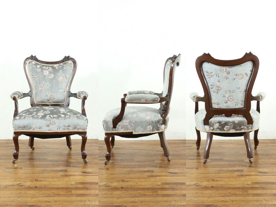 アンティーク家具張替済 シングルソファ 59364