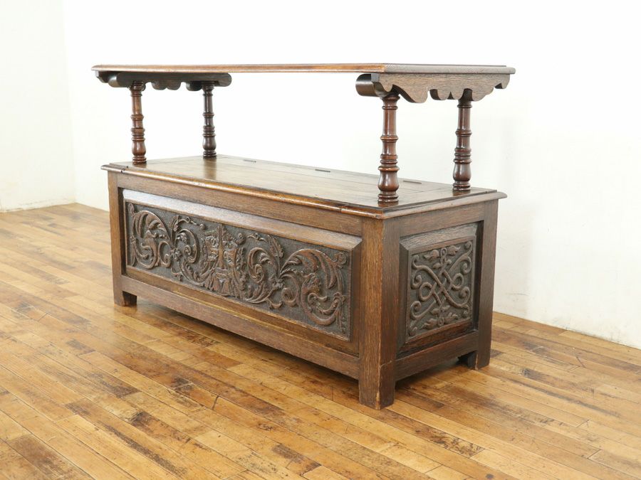 アンティーク家具モンクスベンチ 59707