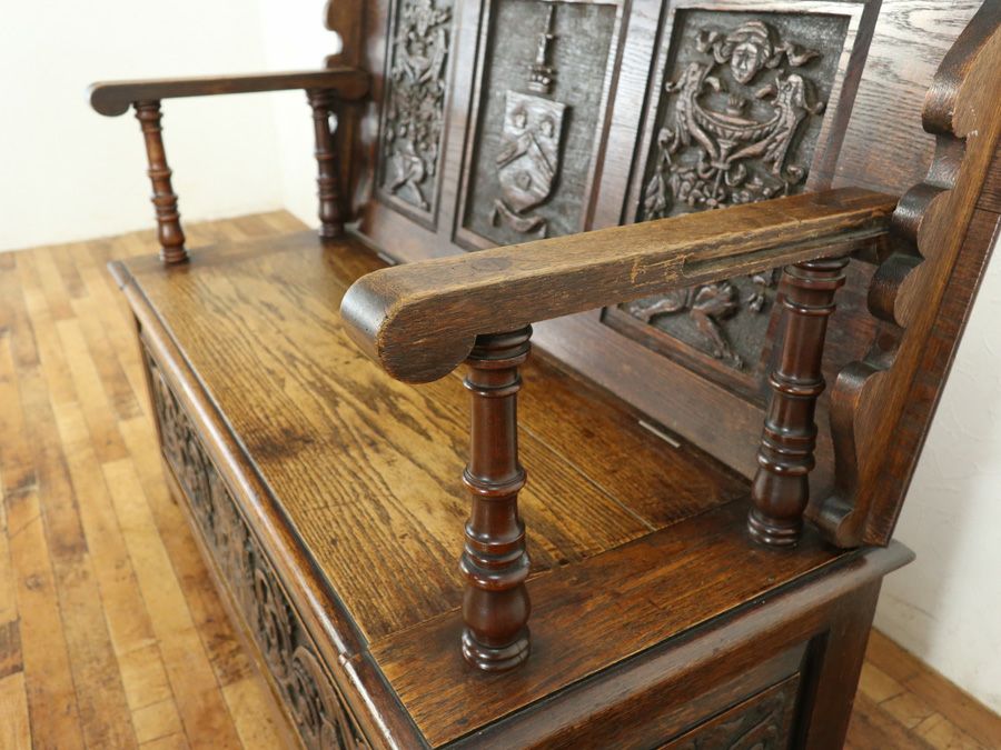 アンティーク家具モンクスベンチ 59707