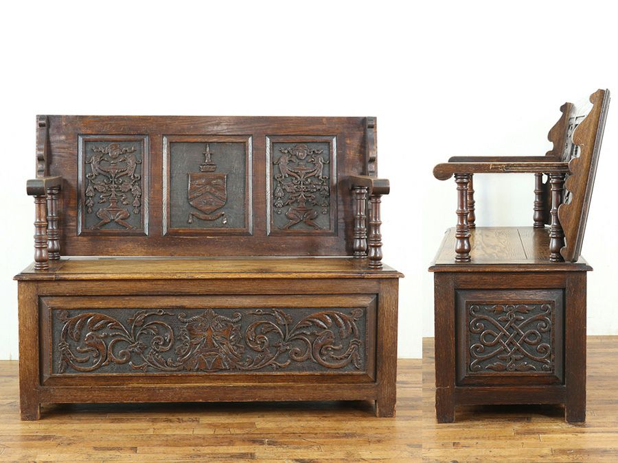 アンティーク家具モンクスベンチ 59707