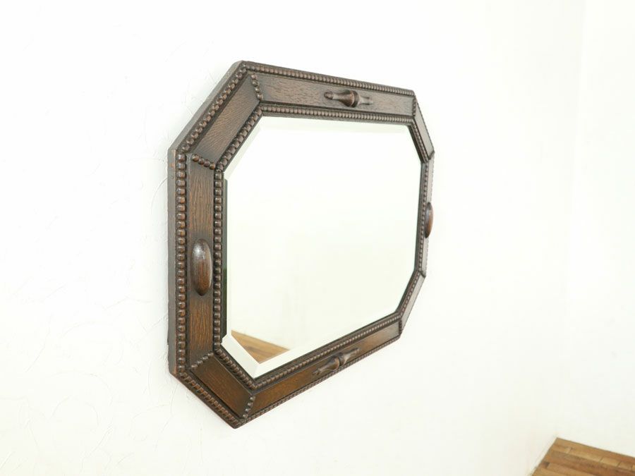 イギリスアンティークウォールミラー 59665a