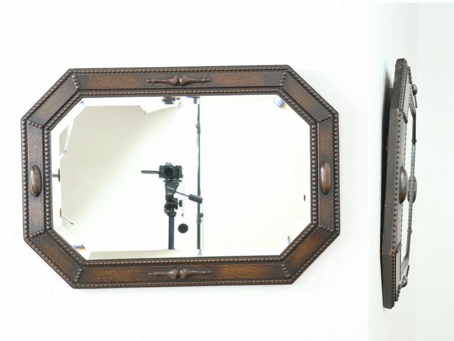 イギリスアンティークウォールミラー 59665a