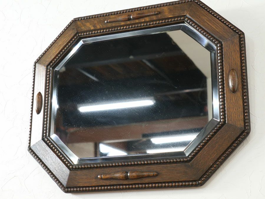 イギリスアンティークウォールミラー 59665b