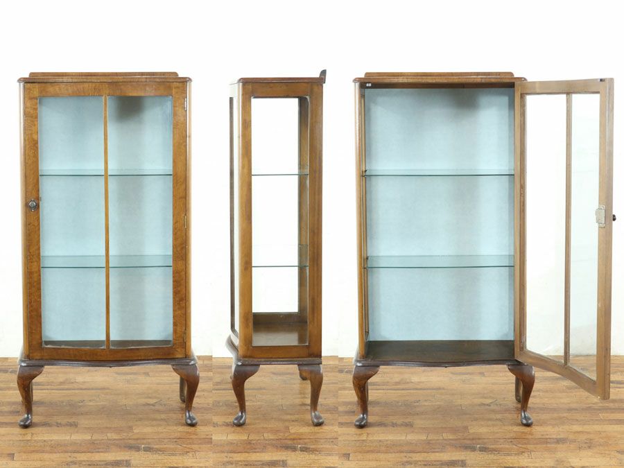 アンティーク家具 張替済ショーケース 59597