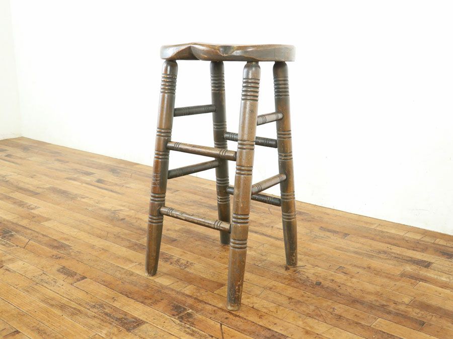 イギリスアンティーク家具ハイスツール 59860b