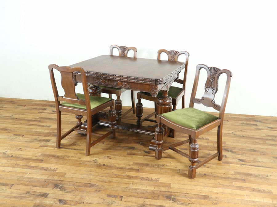 アンティーク テーブルチェア4脚セット 59833