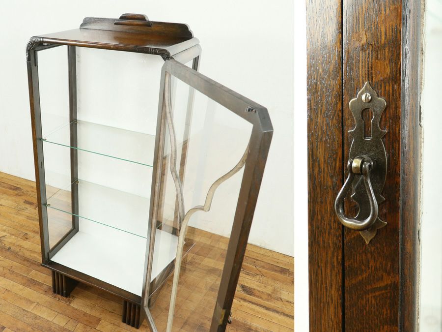 イギリスアンティーク張替済ショーケース 59652