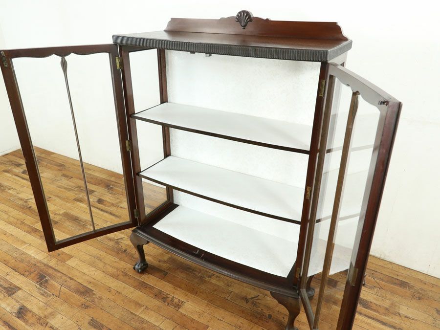 イギリスアンティーク張替済ショーケース 59522