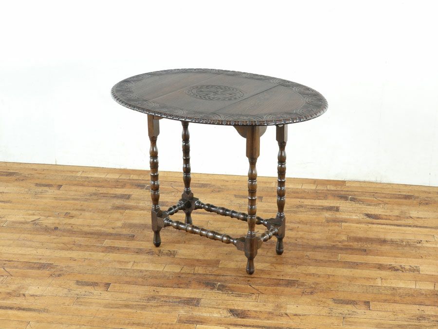 アンティーク 拡張式 サイドテーブル 59531