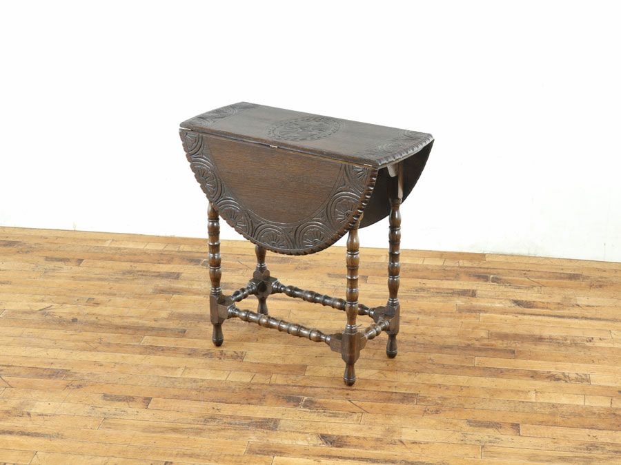 アンティーク 拡張式 サイドテーブル 59531