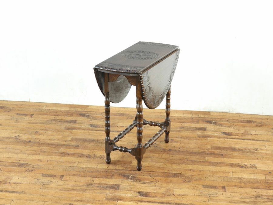 アンティーク 拡張式 サイドテーブル 59531