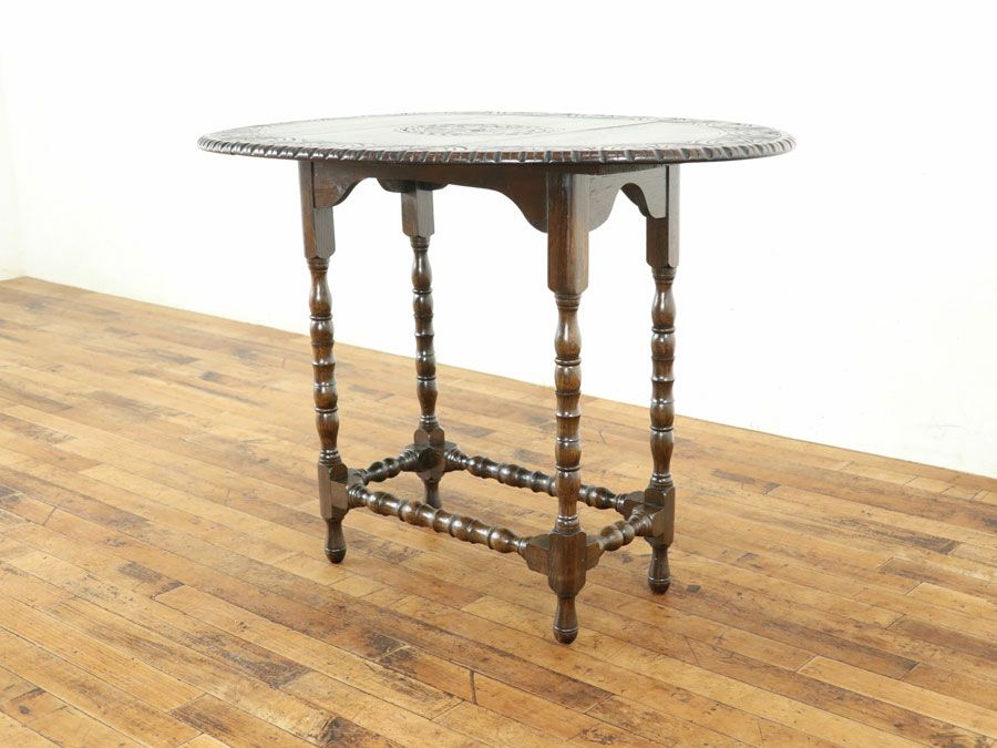 アンティーク 拡張式 サイドテーブル 59531