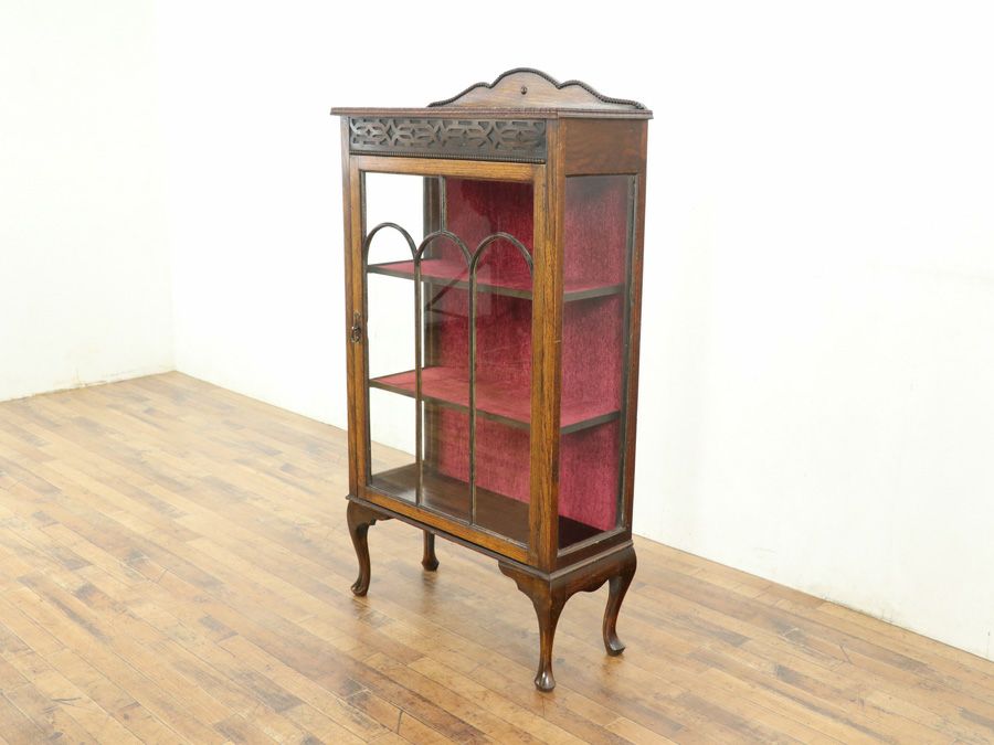 イギリスアンティーク張替済ショーケース 59718
