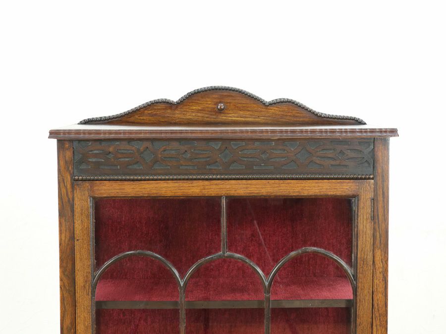 イギリスアンティーク張替済ショーケース 59718