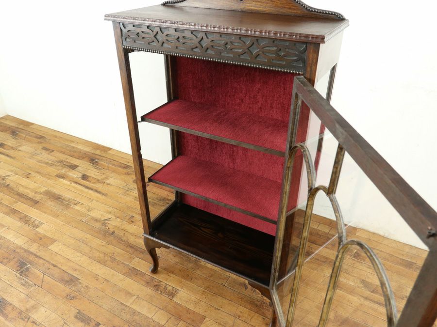 イギリスアンティーク張替済ショーケース 59718