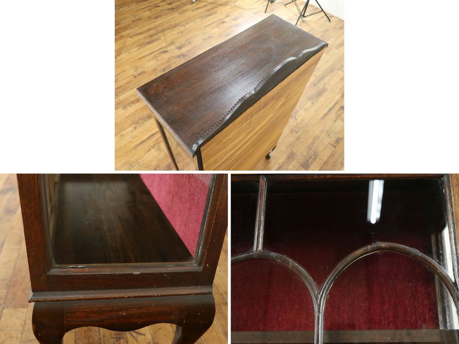 イギリスアンティーク張替済ショーケース 59718