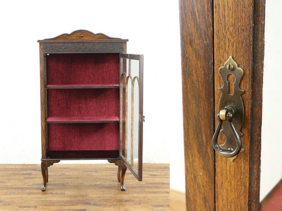 イギリスアンティーク張替済ショーケース 59718