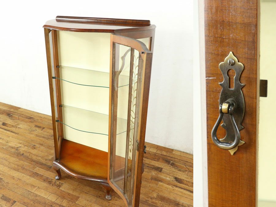 イギリスアンティーク張替済ショーケース 59640