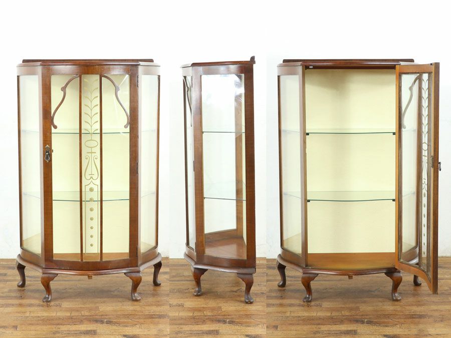 イギリスアンティーク張替済ショーケース 59640