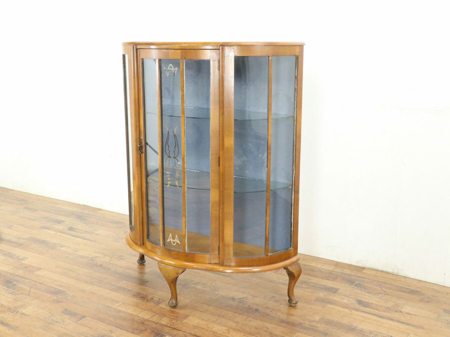 イギリスアンティーク張替済ショーケース 59621