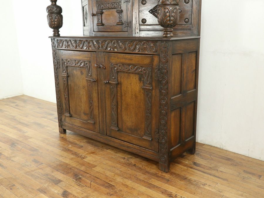 英国アンティークコートカップボード 80055