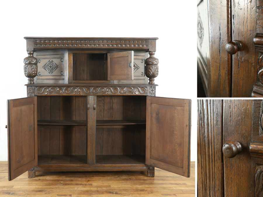 英国アンティークコートカップボード 80055