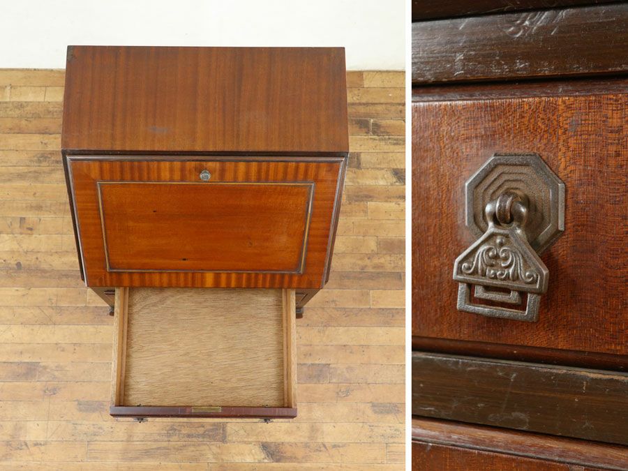 イギリスアンティーク家具ビューロー 80100