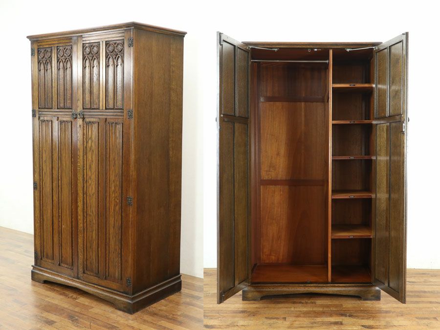 イギリスアンティーク家具ワードローブ 80038a