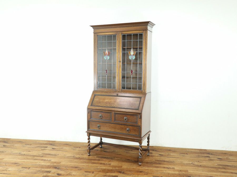 イギリスアンティークブックビューロー 80148