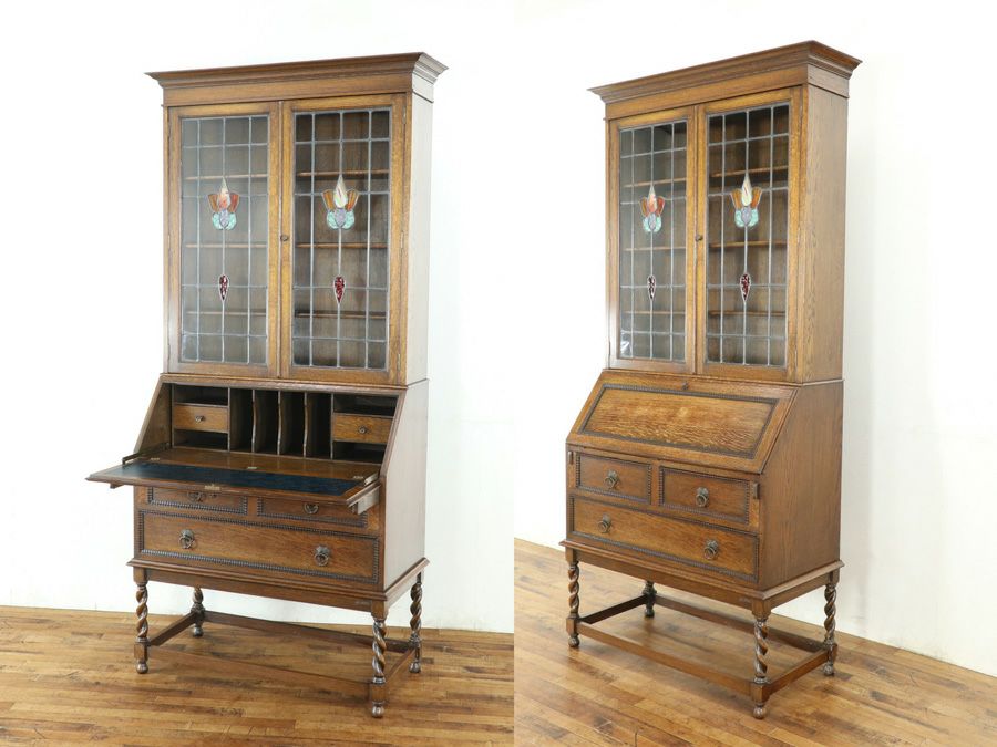 イギリスアンティークブックビューロー 80148