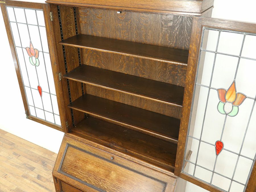 イギリスアンティークブックビューロー 80148