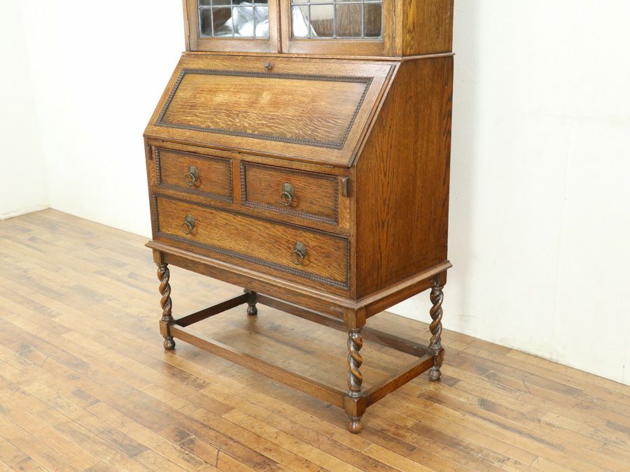 イギリスアンティークブックビューロー 80148