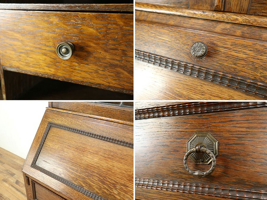 イギリスアンティークブックビューロー 80148