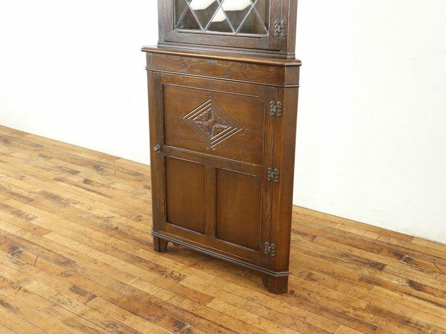 アンティーク家具コーナーキャビネット 80042