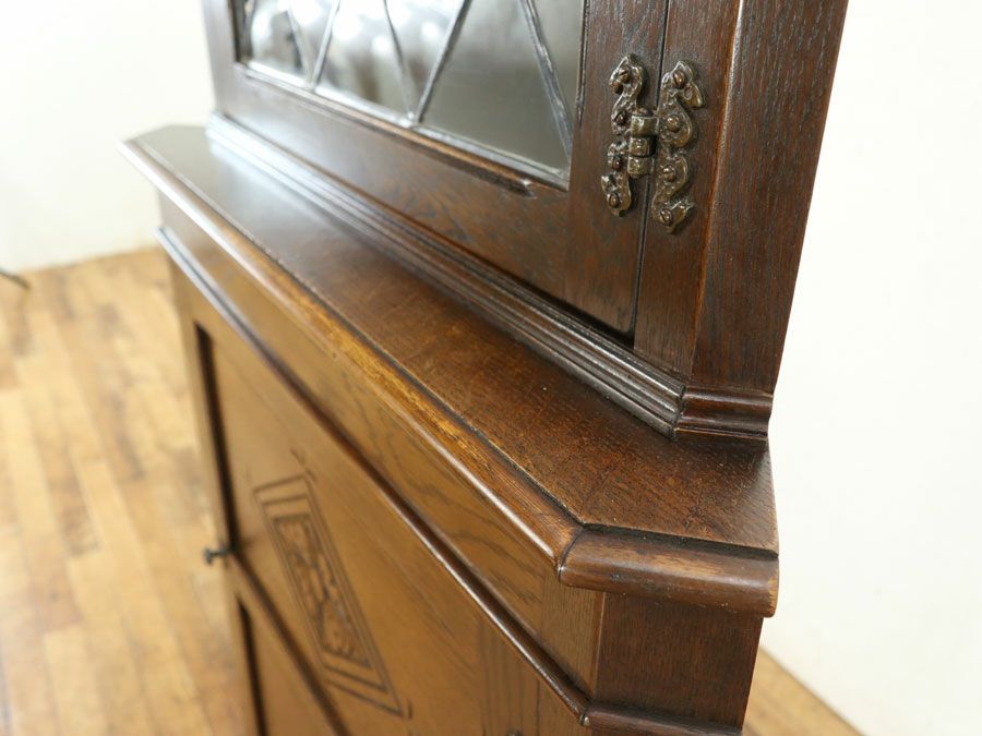 アンティーク家具コーナーキャビネット 80042