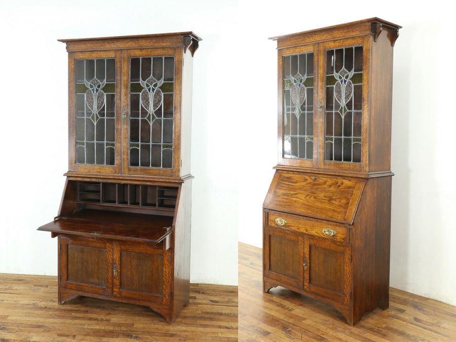 イギリスアンティークブックビューロー 80032