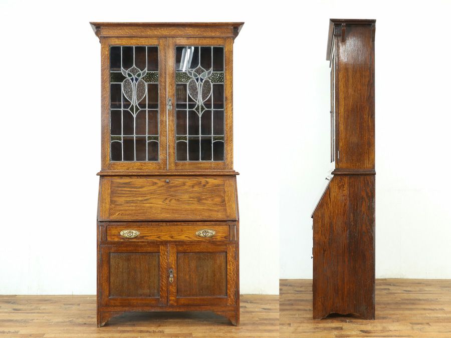 イギリスアンティークブックビューロー 80032