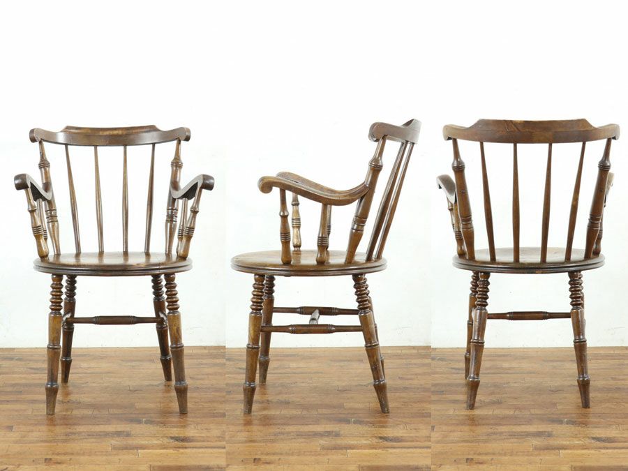 アンティークアイベックスアームチェア 80084a