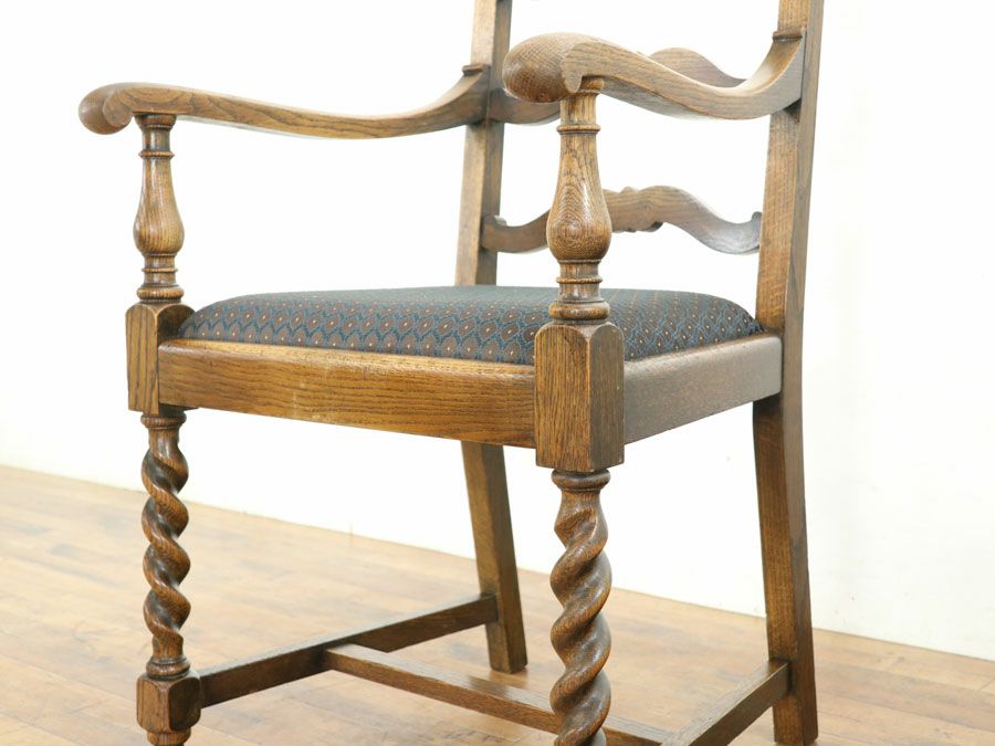 アンティーク家具張替済アームチェア 80172