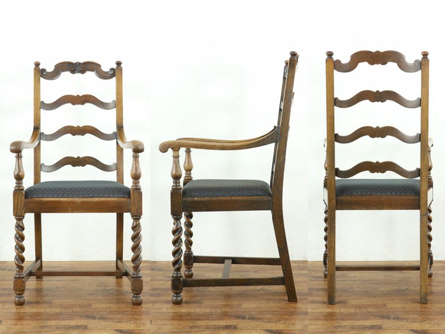 アンティーク家具張替済アームチェア 80172