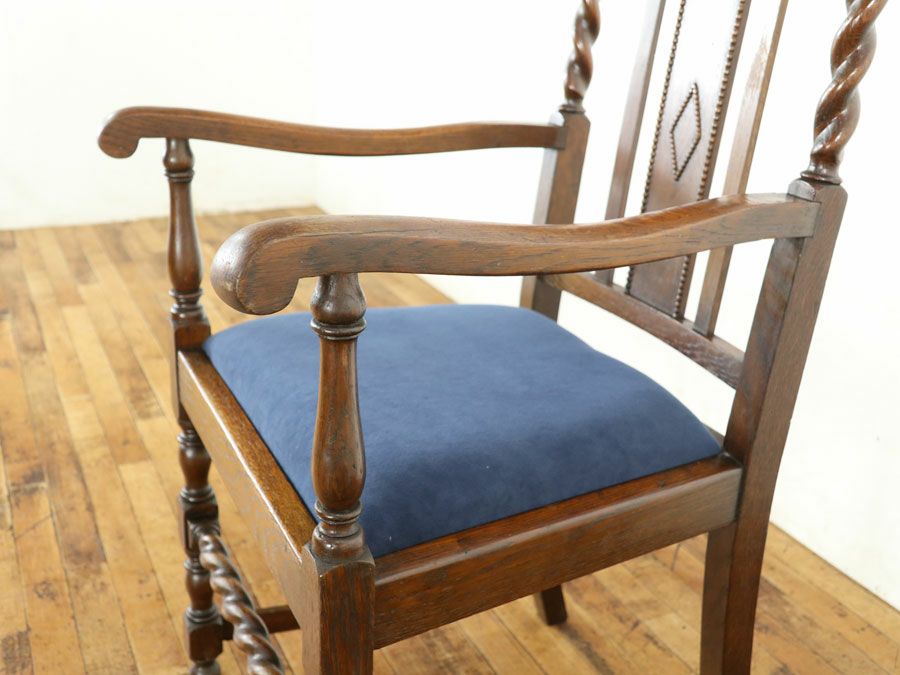 アンティーク家具 張替済アームチェア  80174