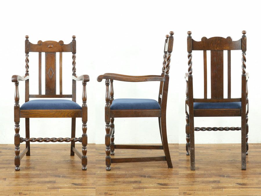 アンティーク家具 張替済アームチェア  80174