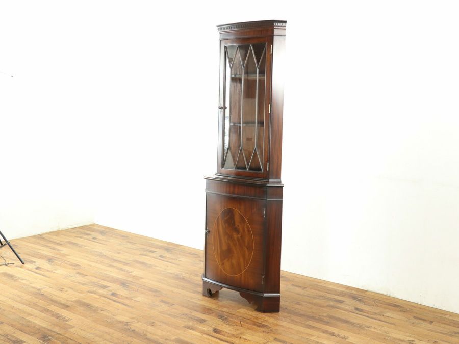 アンティーク家具 コーナーキャビネット 59578