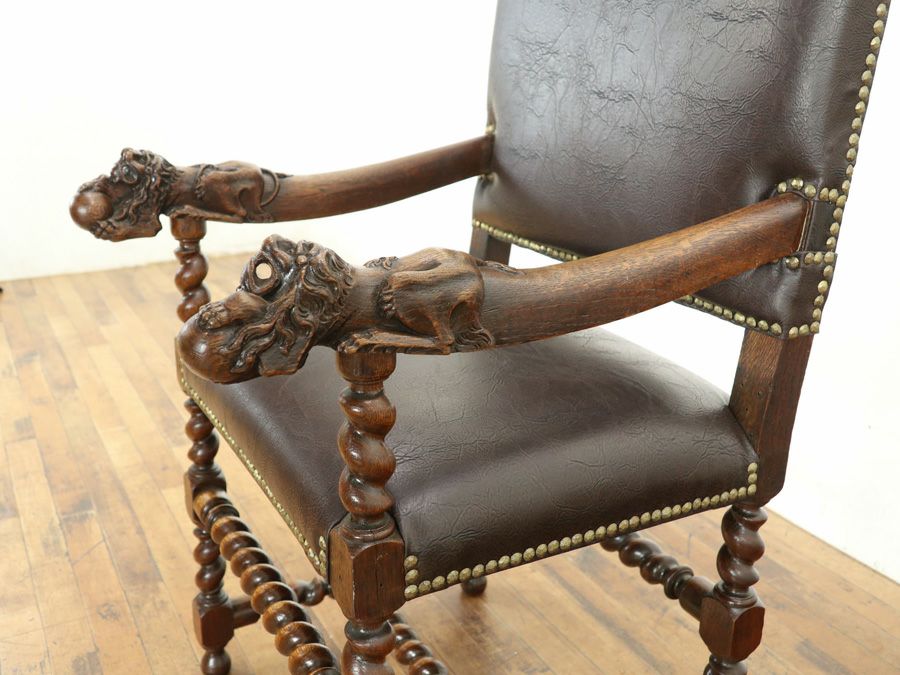 アンティーク家具 張替済アームチェア 70573