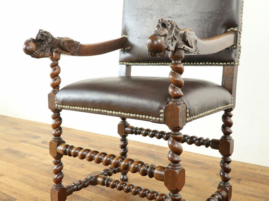 アンティーク家具 張替済アームチェア 70573