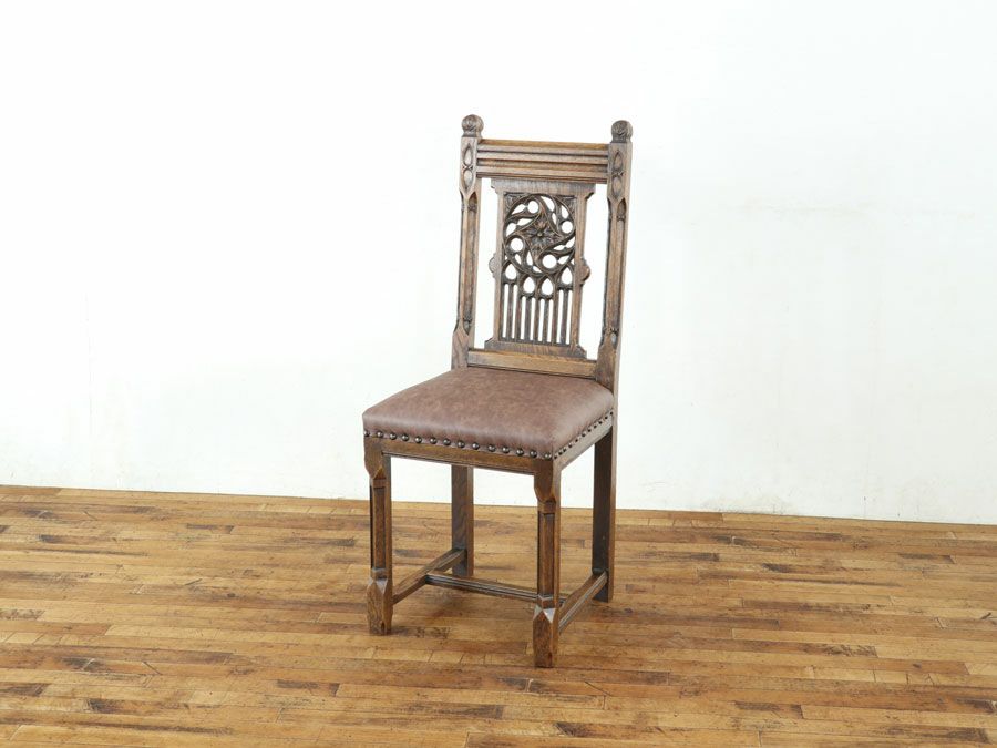 アンティーク家具 張替済チェア*6 65006