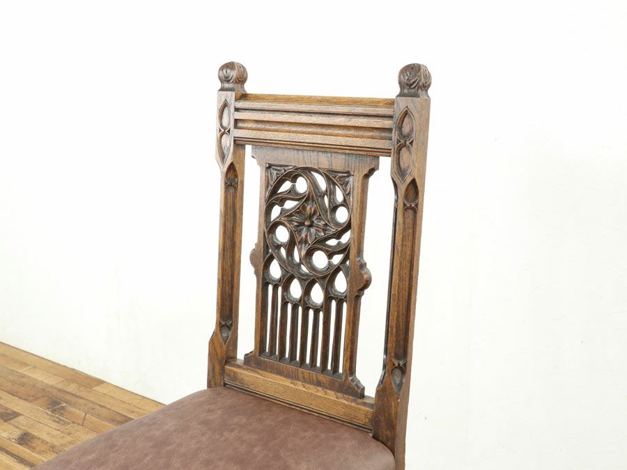 アンティーク家具 張替済チェア*6 65006