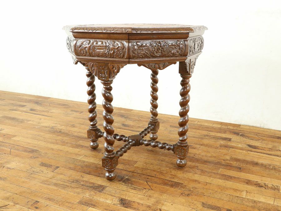 アンティーク家具 八角テーブル 65321