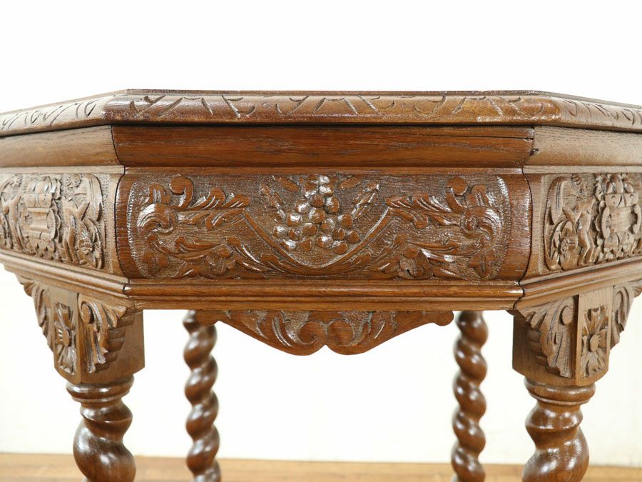 アンティーク家具 八角テーブル 65321