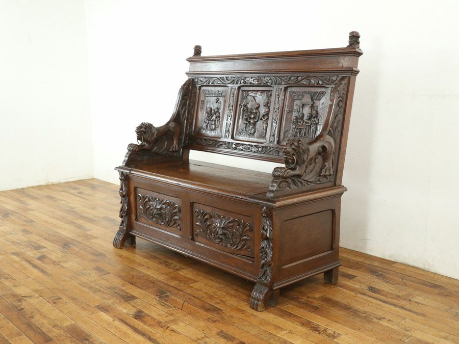 アンティーク家具 ベンチ 65192